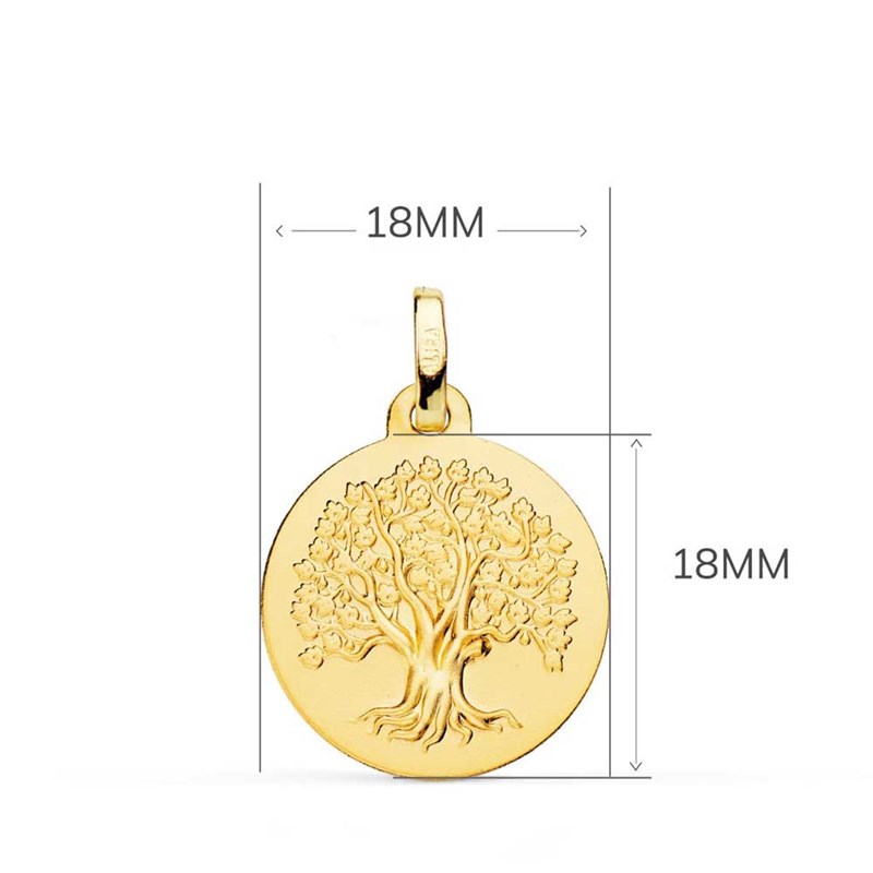 Pendentif - Médaille Arbre de Vie Or Jaune - Chaine Offerte - vue 4