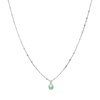 Collier Argent Rhodié Goutte Pierre Naturelle Amazonite - vue V1