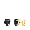 Boucles d'Oreilles Or 18 Carats 750/000 - Zirconiums Bleu Saphir - vue V1