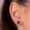 Boucles d'Oreilles Or 18 Carats 750/000 - Zirconiums Bleu Saphir - vue V2