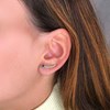 Boucles d'Oreilles Or 18 Carats 750 Jaune - Contours Grimpeurs - Soleil - vue V2