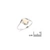 Bague opale, zirconium, Argent - vue V2