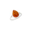 Bague ambre naturel, Argent 925 - vue V1