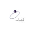 Bague améthyste, Argent 925 - vue V2