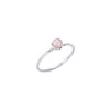 Bague quartz rose, Argent 925 - vue V1