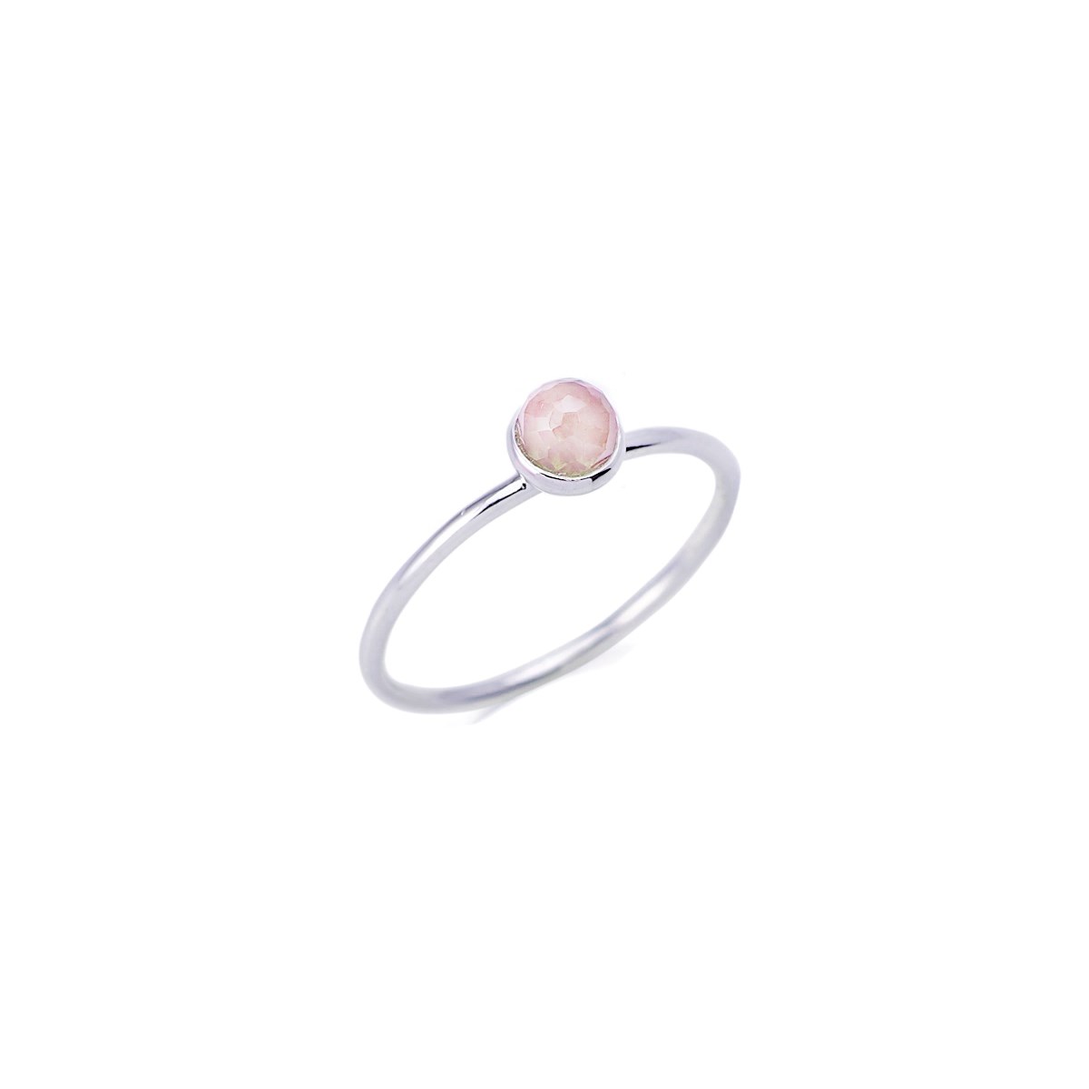 Bague quartz rose, Argent 925