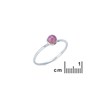 Bague quartz rose, Argent 925 - vue V2