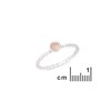 Bague quartz rose, Argent 925 - vue V2