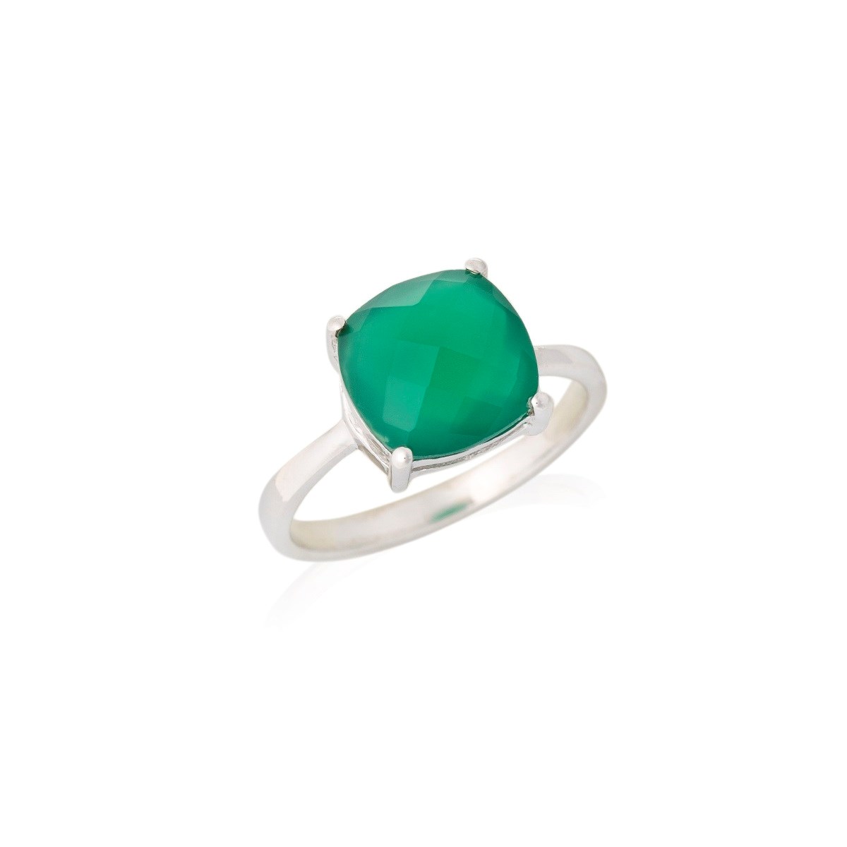 Bague onyx vert, Argent 925