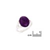 Bague améthyste, Argent 925 - vue V2