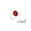 Bague grenat naturelle, Argent 925 - vue V2