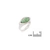 Bague aventurine, Argent 925 - vue V2