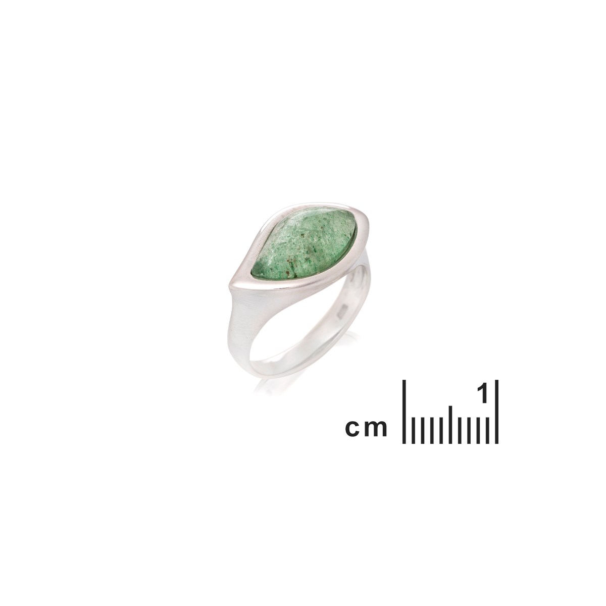 Bague aventurine, Argent 925 - vue 2