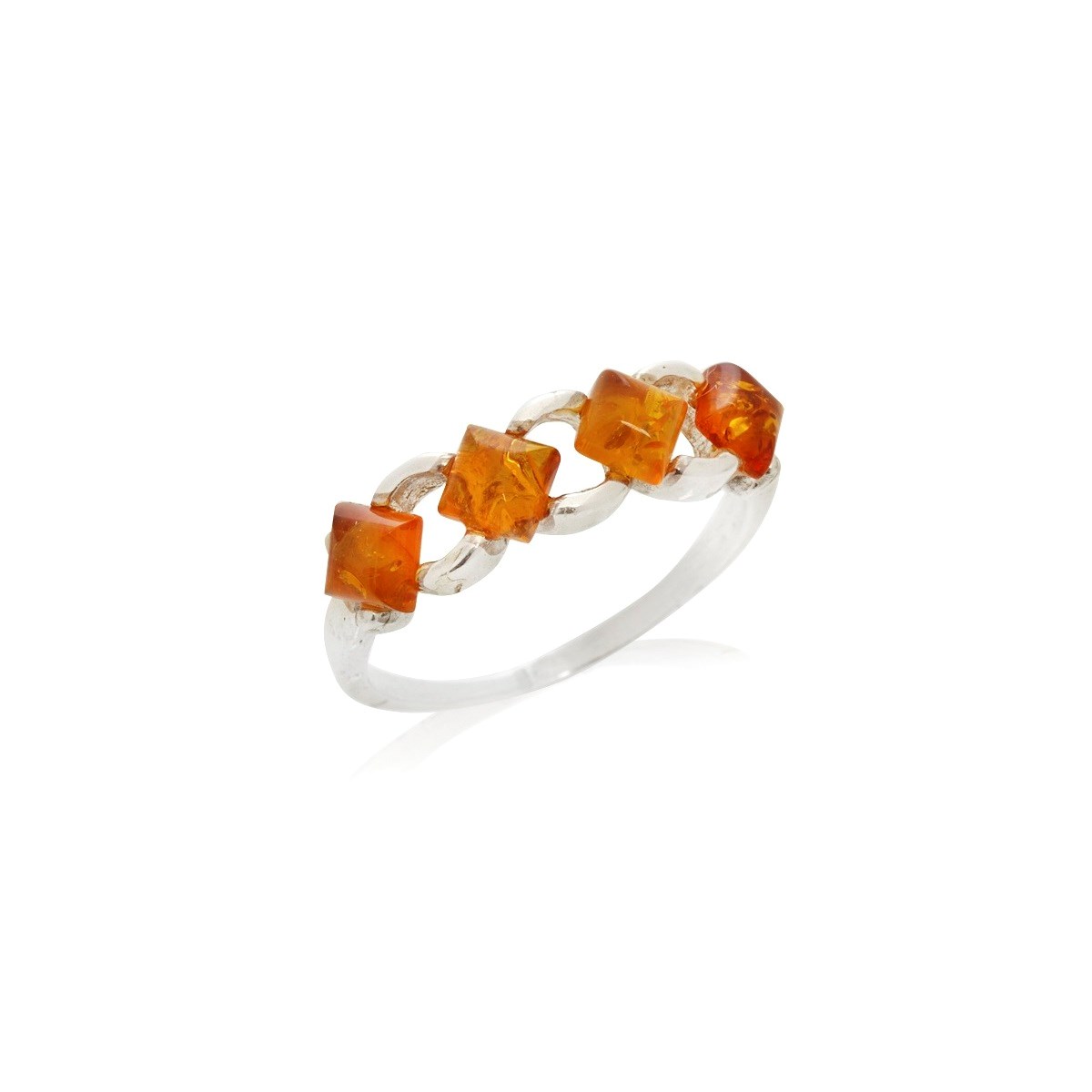Bague ambre naturel, Argent 925