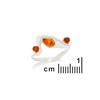 Bague ambre naturel, Argent 925 - vue V2