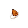 Bague ambre naturel, Argent 925 - vue V1