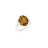 Bague ambre naturel, Argent 925 - vue V1