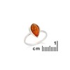 Bague ambre naturel, Argent 925 - vue V2