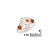 Bague ambre naturel, Argent 925 - vue V2