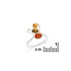 Bague ambre naturel, Argent 925 - vue V2