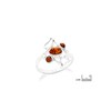 Bague ambre naturel, Argent 925 - vue V2