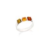 Bague ambre naturel, Argent 925 - vue V1