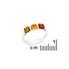 Bague ambre naturel, Argent 925 - vue V2