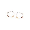 Boucle d'oreille ambre, Argent - vue V1