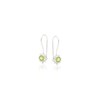 Boucle d'oreille péridot, Argent - vue V1