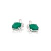 Boucle d'oreille onyx vert, Argent - vue V1