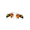 Boucle d'oreille ambre, Argent - vue V1