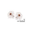 Boucle d'oreille fleur de vie ambre - vue V2