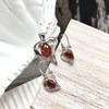 Boucle d'oreille fleur de vie ambre - vue V3