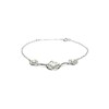 Bracelet fleur opale, Argent - vue V1