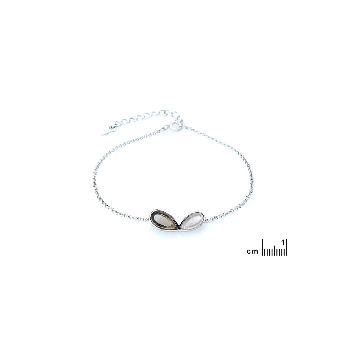 Bracelet quartz rose, quartz - vue 2