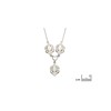Collier opale, zirconium, Argent - vue V2