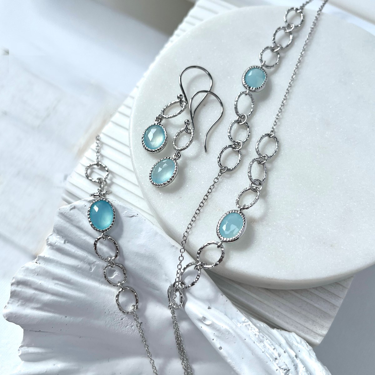 Collier calcédoine, Argent 925 - vue 3
