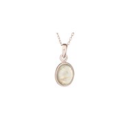 Pendentif préhnite, Argent 925