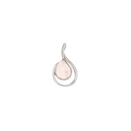 Pendentif quartz rose, Argent