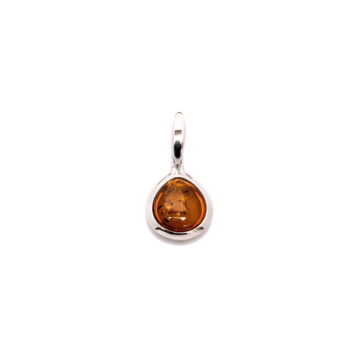 Pendentif ambre naturel, Argent 925