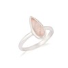 Bague quartz rose, Argent 925 - vue V1