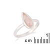 Bague quartz rose, Argent 925 - vue V2