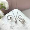 Bague quartz rose, Argent 925 - vue V4