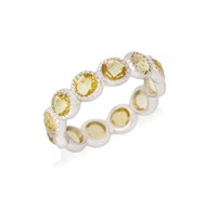 Bague quartz jaune, Argent 925