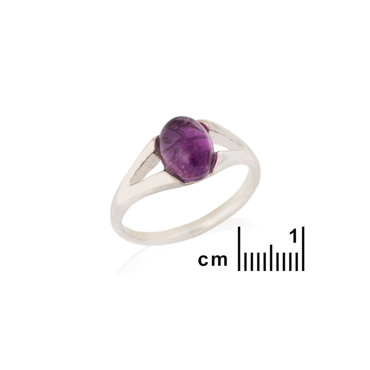 Bague améthyste, Argent 925 - vue 2