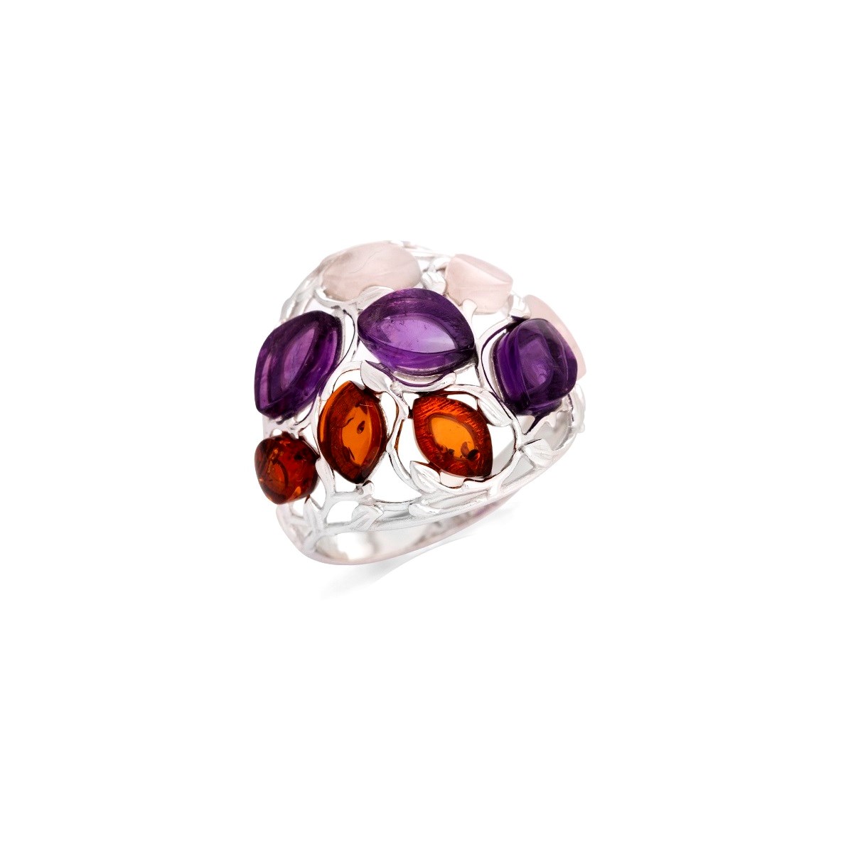 Bague multipierres, Argent 925