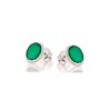 Boucle d'oreille onyx vert, Argent - vue V1