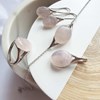 Boucle d'oreille quartz rose - vue V3