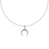 Collier Argent 925 et Pendentif Croissant de Lune - taille 40 cm - vue V1