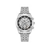 FINLEY - Montre Homme - Analogique Mouvement Multifonction Automatique - Boitier rond en métal  - Cadran squelette noir - Argent - vue V1
